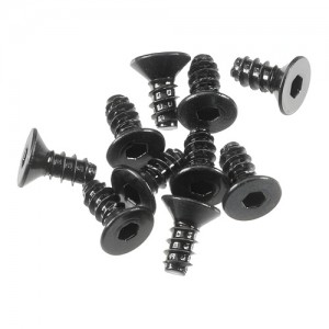 [Axial] AXA0412 HexScktTapping Flat Hd M2.6x6mm Black (10) 