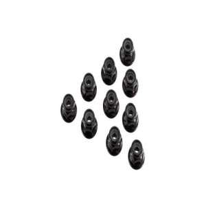 [Axial] AX31250 Serrated Nylon Lock Nut Black 4mm (10) 