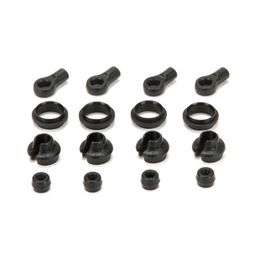 [���ܼ�] VTR233028 [VATERRA] Shock End,Cup,Rubber Stop & Mid Collar (4) (Vaterra Ascender)