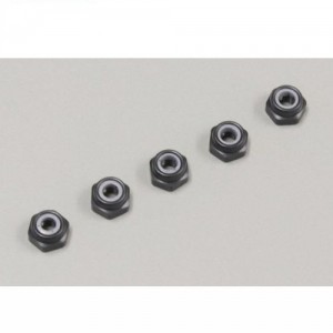 [KYOSHO] Nut(M2.6x3.0) Nylon lock (Aluminum/Gunmetal/5pc) 