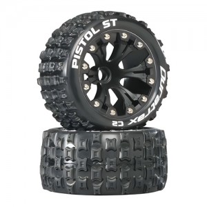 [DURATRAX] Duratrax Pistol ST 2.8 2WD Mounted Front C2 Black (2) 