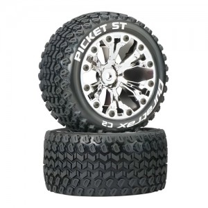 [DURATRAX] Duratrax Picket ST 2.8 2WD Mounted Rear C2 Chrome (2) 
