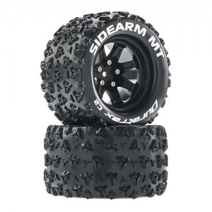 [DURATRAX] Duratrax Sidearm MT 2.8 Mounted Black 14mm Hex (2) 