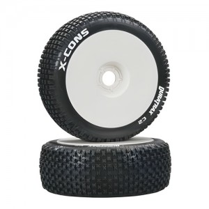 [DURATRAX] Duratrax 1/8 X-Cons Buggy Tire C2 Mounted White (2) 