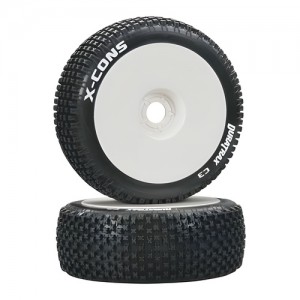 [DURATRAX] Duratrax 1/8 X-Cons Buggy Tire C3 Mounted White (2) 