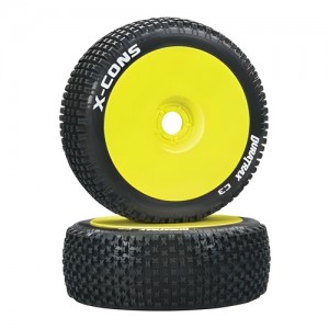 [DURATRAX] Duratrax 1/8 X-Cons Buggy Tire C3 Mounted Yellow (2) 
