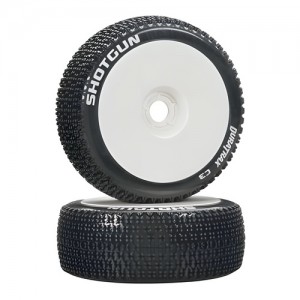 [DURATRAX] Duratrax 1/8 Shotgun Buggy Tire C3 Mounted White (2) 