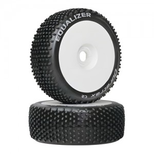 [DURATRAX] Duratrax 1/8 Equalizer Buggy Tire C2 Mounted White (2) 