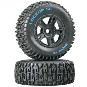 [DURATRAX] Duratrax Lockup SC Tire C2 Mounted Black Front SC10 (2) (Soft Compound) 