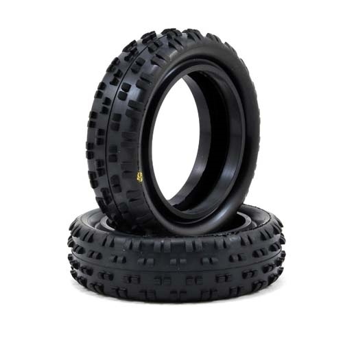 [���ܼ�] SCHU6770 [SCHUMACHER] Schumacher Cut Stagger Low Profile 2.2 1/10 2WD Buggy Front Tires (2) (Yellow) SCHU6770