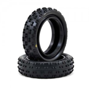 [SCHUMACHER] Schumacher Cut Stagger Low Profile 2.2 1/10 2WD Buggy Front Tires (2) (Yellow) SCHU6770 