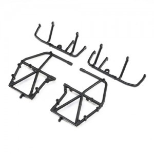 [TEAM LOSI] Side Cage and Lower Bar, Black: LMT 