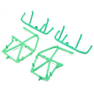 [TEAM LOSI] Side Cage and Lower Bar, Green: LMT 