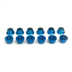 [HT] M5 Self Lock Nut w/Flange (Blue) 