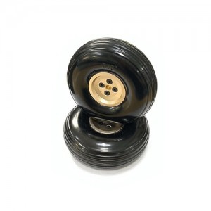 [HY] 95mm ���� �˷�̴� �� ���� ���� (2����) Aluminum Rim Rubber PU Wheel