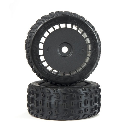 [���ܼ�] ARA550097 [ARRMA] ARA550097 DBOOTS KATAR T BELTED 6S TIRE SET GLUED (BLACK) (2PCS)