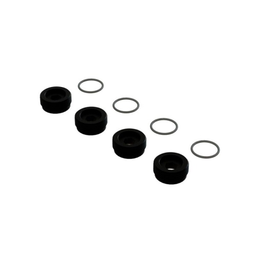 [���ܼ�] ARA330775 [ARRMA] ARA330775 Front Hub Nut Includes O-Rings, Aluminum, Black (4)