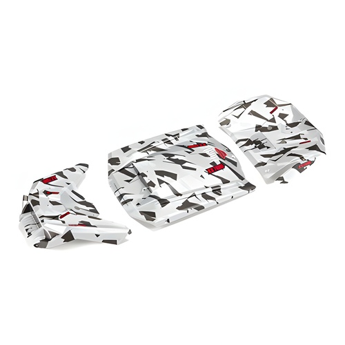 [���ܼ�] ARA411022 [ARRMA] ARA411022 Exterior Body Panels Painted, White Camo: FIRETEAM