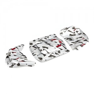 [ARRMA] ARA411022 Exterior Body Panels Painted, White Camo: FIRETEAM 