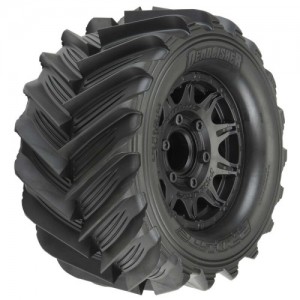 [PROLINE-RACING] 10196-10 1/10 Demolisher Front/Rear 2.8 MT Tires Mounted 12mm Blk Raid (2) 