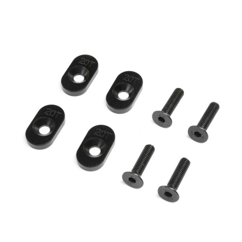 [���ܼ�] LOS232138 [TEAM LOSI] Engine Mount Insert & Screws 20T, Black(4): DBXL 2.0