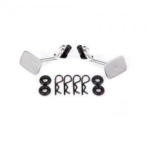[Traxxas] AX9121 Mirrors, side, chrome (left & right)/ o-rings (4)/ body clips (4) (fits 9112 body) 