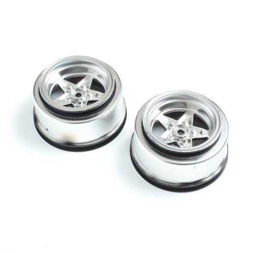 [���ܼ�] LOS43048 [TEAM LOSI] Rear Wheel, Satin Chrome (2): 22S Drag