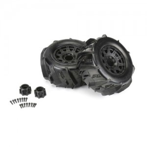 [PROLINE-RACING] 10192-10 Dumont 3.8 Paddle Mounted Front/Rear Raid Tires, Black 17mm (2) 