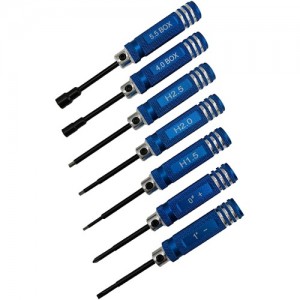 [DETAILS TECH] 7pcs blue galvanized Hex socket Tool set 