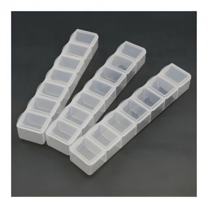 [KOSWORK] 7 Compartments Parts Box 165x34x25mm (3 sets) 