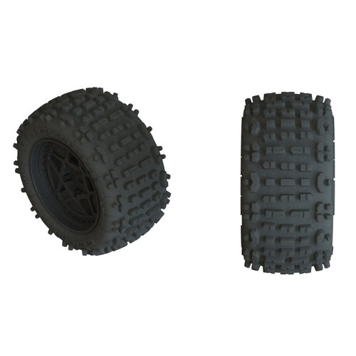 [���ܼ�] ARAC9468 [ARRMA] AR550050 Backflip LP 4S Tire 3.8 Glued Black (2)