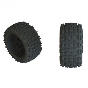 [ARRMA] AR550050 Backflip LP 4S Tire 3.8 Glued Black (2) 