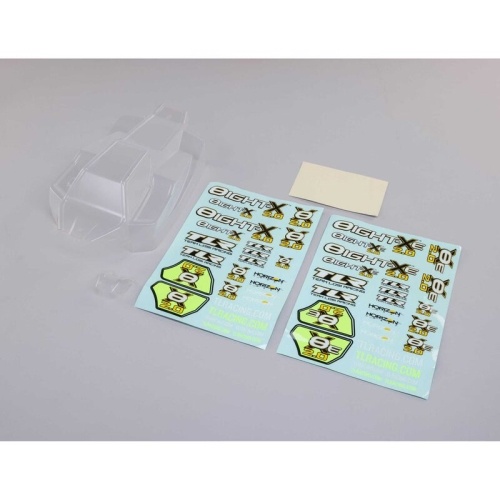 [���ܼ�] TLR240018 [TLR Racing] Body Set with Decals, Clear: 8X, 8XE 2.0