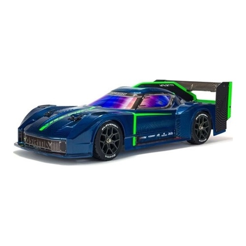 [���ܼ�] ARA4319V3T2 [ARRMA] 1/8 VENDETTA 4X4 3S BLX Brushless All-Road Speed Bash Racer, Blue