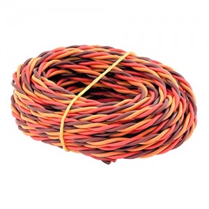 [AMASS] ���� ���弱 1M (����/����/��Ȳ) - Twisted, R/B/O (22AWG/0.08*60 x ���� 1M) Servo Extension Wire (JR/Spektrum Type)