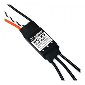 [GT-Drone] EC-X3 ESC for Multicopters (30A/OPTO/Wired/6S) 