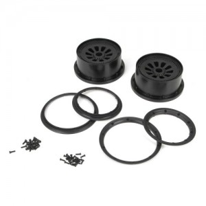 [TEAM LOSI] ���� 1/5 Wheel and Beadlock Set 4.75, 24mm Hex, Black (2): 5IVE-T 