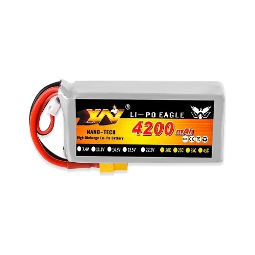 [���ܼ�] 2S-4200 [XN] 7.4V 4200mAh 25C ��Ƭ ������ ���͸� (XT60 ��)