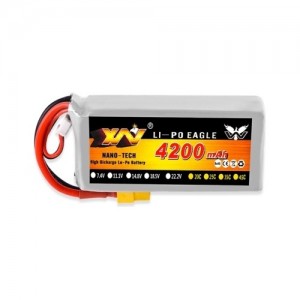 [XN] 7.4V 4200mAh 25C ��Ƭ ������ ���͸� (XT60 ��) FMS Mashigan, Atlas, WILLYS, JIMNY ������