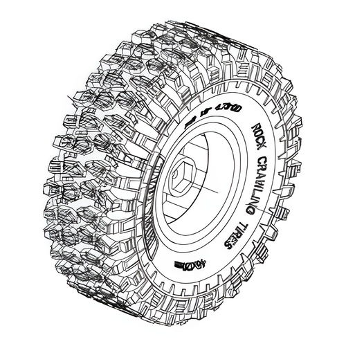 [���ܼ�] C1392 [ROC HOBBY] 1:10 CLIMBING TYRE (1 pair)