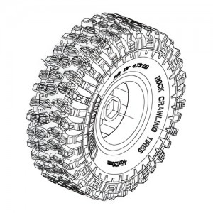 [ROC HOBBY] 1:10 CLIMBING TYRE (1 pair) 