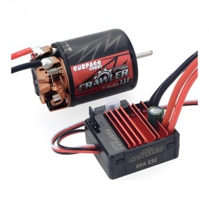 [SURPASS HOBBY] 540 5 Slot & Skewed stator 60A Brushed ESC for Crawler Car (20T RPM:11100) 
