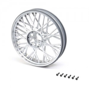 [TEAM LOSI] Front Wheel Set, Satin Chrome: Promoto-MX 
