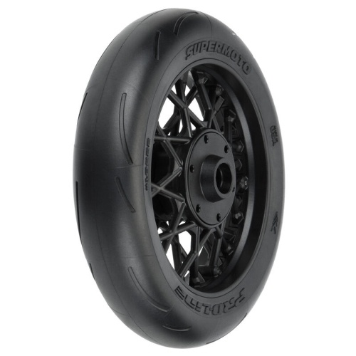 [���ܼ�] PRO1022210 [PROLINE-RACING] 10222-10 1/4 Supermoto S3 Motorcycle Front Tire MTD Black (1): PROMOTO-MX