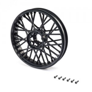 [TEAM LOSI] Front Wheel Set, Black: Promoto-MX 