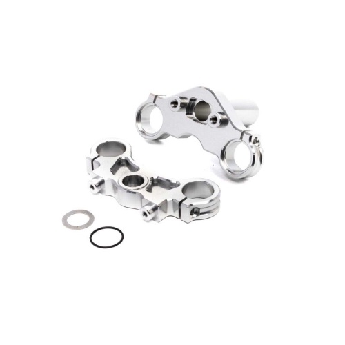 [���ܼ�] LOS364006 [TEAM LOSI] Aluminum Triple Clamp Set, Silver: Promoto-MX