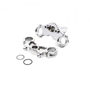 [TEAM LOSI] Aluminum Triple Clamp Set, Silver: Promoto-MX 