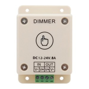 Coms DC LED���� ���� ��Ʈ�ѷ�(Dimmer) / ��ġ ���� / �͹̳� Ÿ�� / 12-24V 8A 