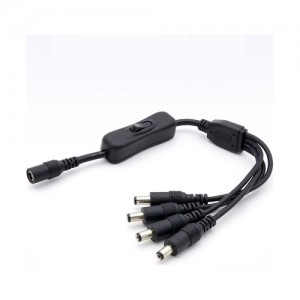 Coms DC ���� �й��(On/Off ��ư) / 4�й� / DC 5.5(2.1) MF / 35cm 