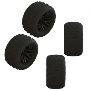 [ARRMA] ARA550112 dBoots FORTRESS Tire Set Glued (Black) (2 Pairs) 